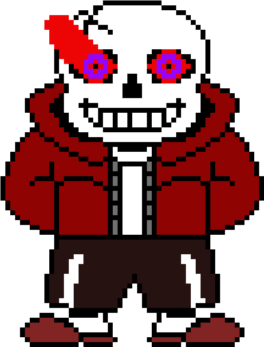Insane Hardtale Sans - Undertale Sans Pixel Art (620x770)