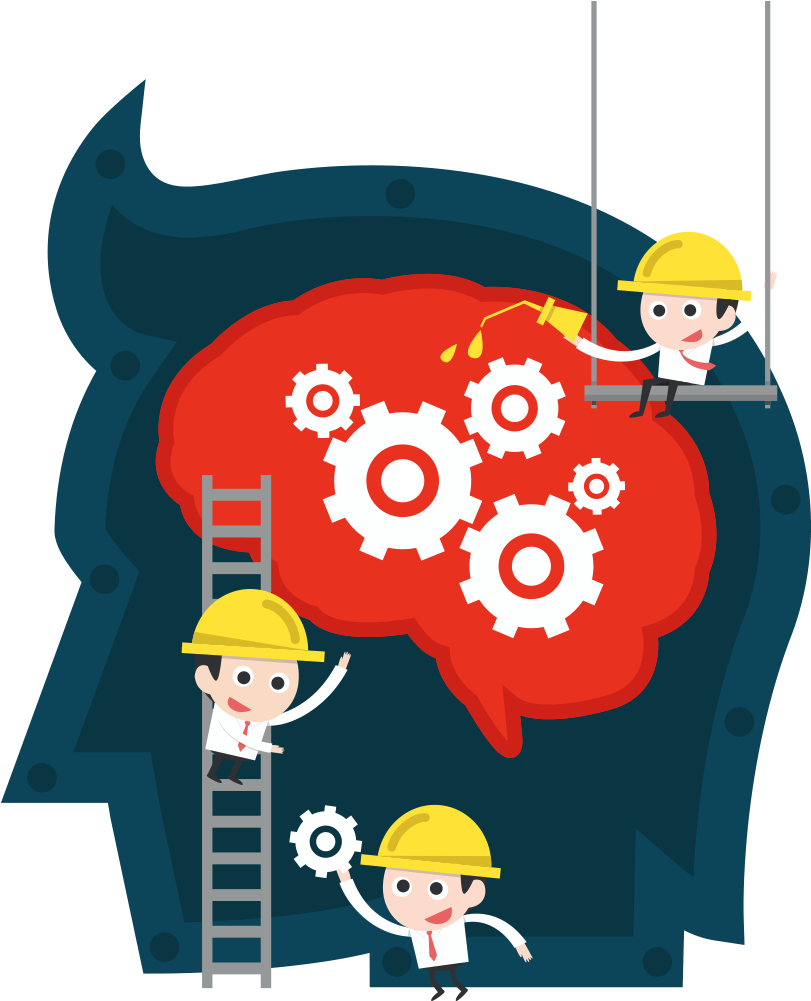 Visualizing Is Key - Vector Brain Cartoon Png (1000x1000)