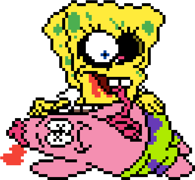 Pixilart Patrick By Awesome - Perler Bead Patterns Spongebob (1200x1200)