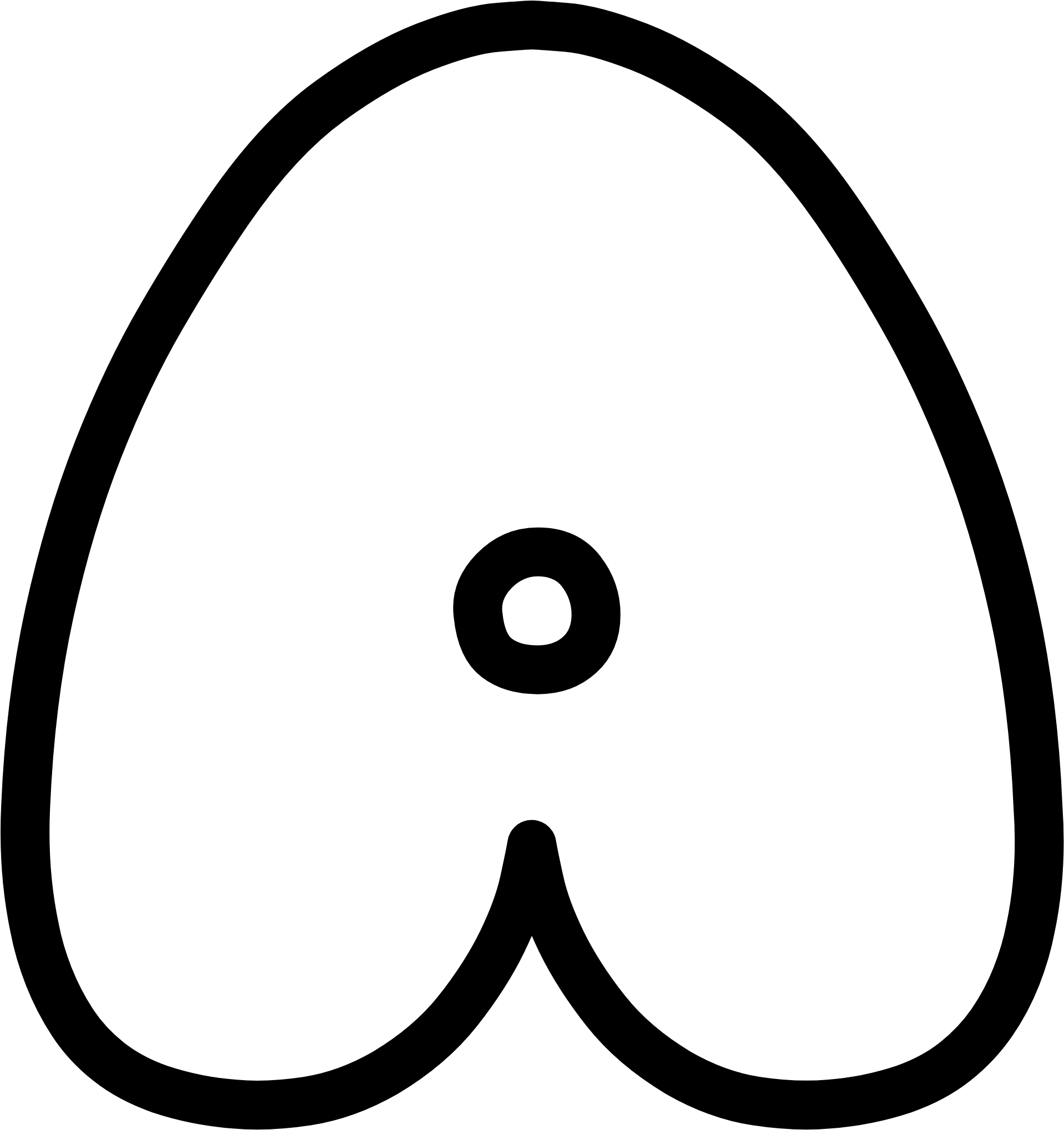 Uppercase Bubble Letter A - Circle (1945x2057)