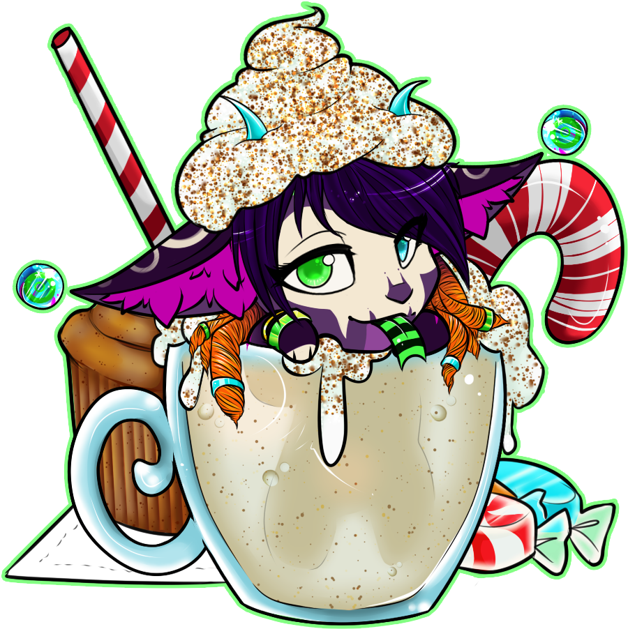 Eggnog Addict - Cartoon (966x1080)