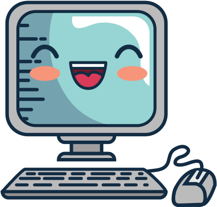 Kawaii Desktop Computer Icon - Kawaii Computer (550x550)