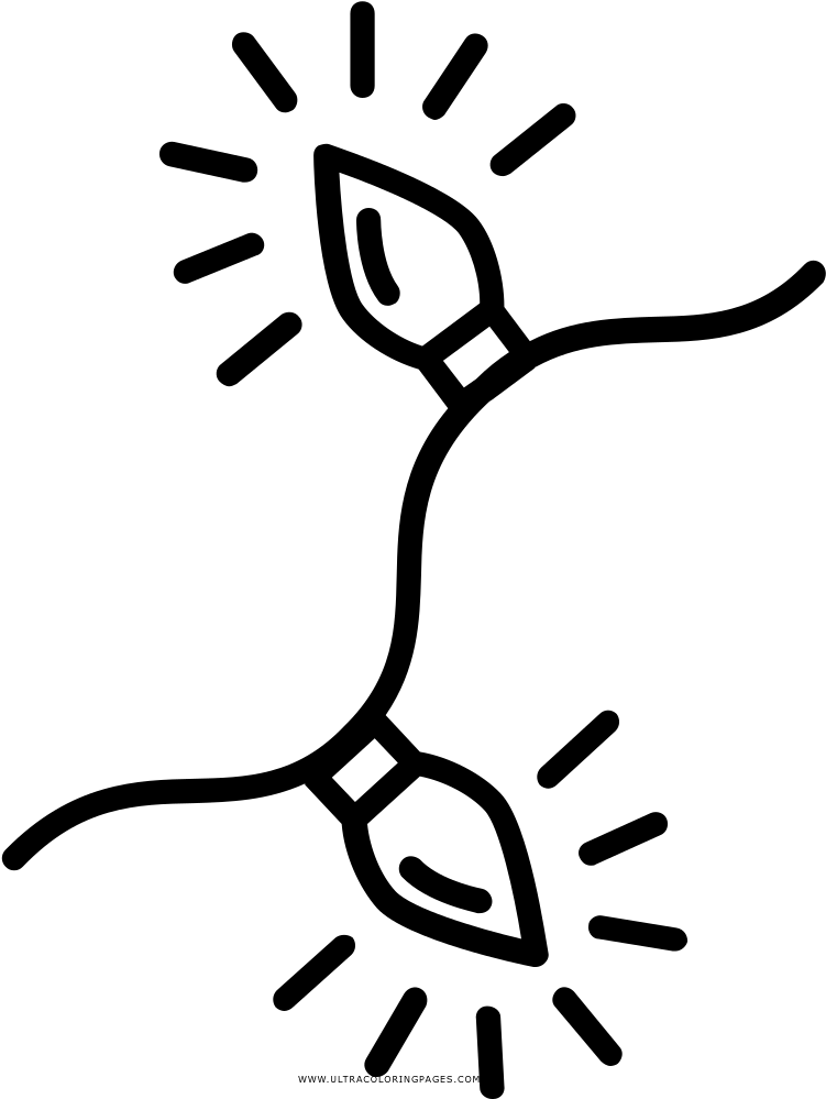 String Lights Coloring Page - String Lights Coloring Page (1000x1000)
