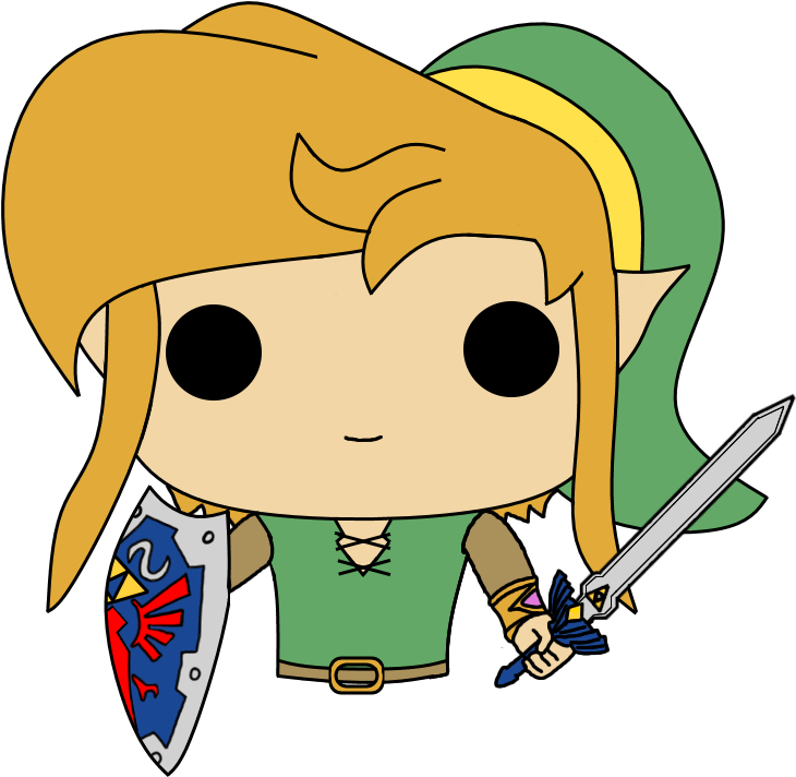 Zelda Link Worlds - Cartoon (800x900)