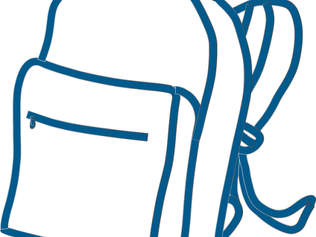 Backpack Clipart Vector - Backpack Outline (640x480)