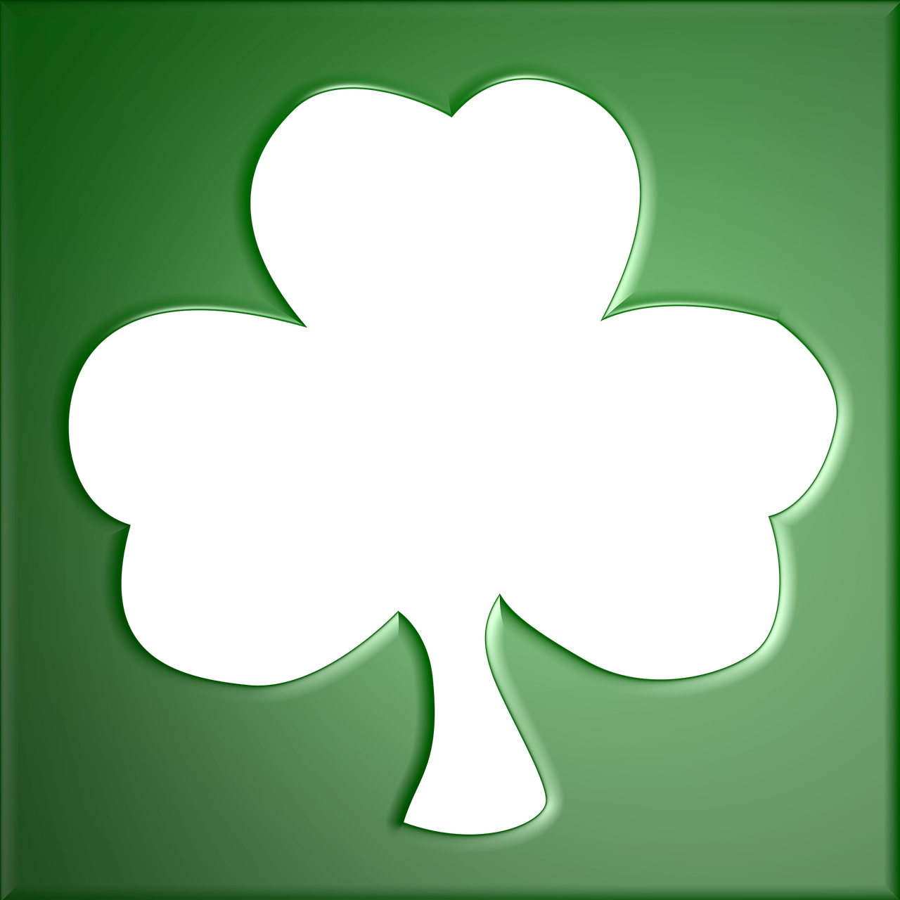 Frame Border Green - Clover Frame Png (1280x1280)
