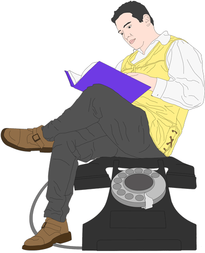 We're On The Phone - Sitting (412x509)