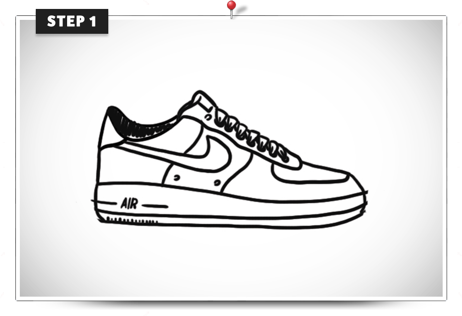 Air Force Shoe - Sneaker Drawing Simple (939x640)