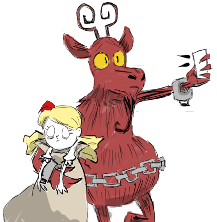 Happy Krampus Night - Cartoon (500x446)