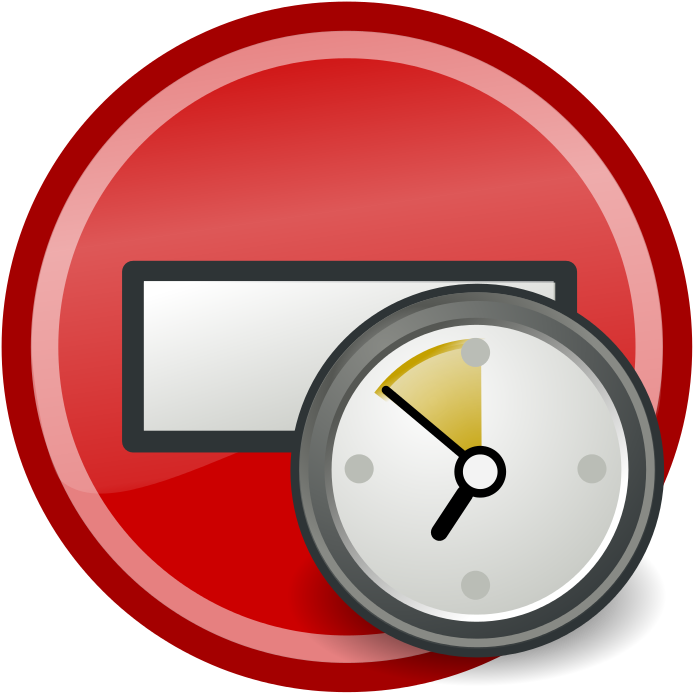 Temporarily Not Available Clock - Circle (744x1052)