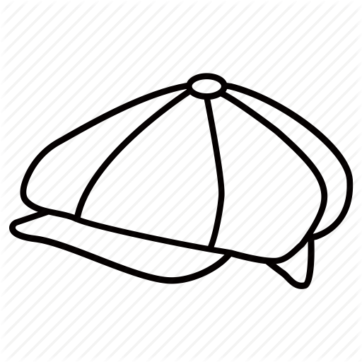 Baker Boy Hat Outline (512x512)