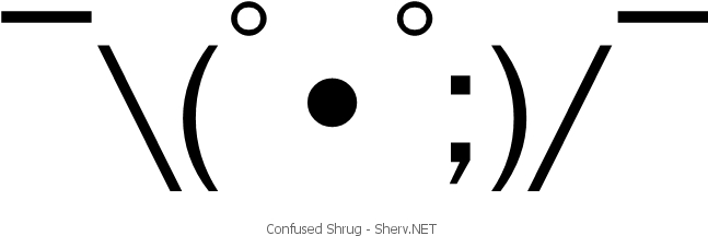 Confused Shrug Inverted - Circle (647x216)