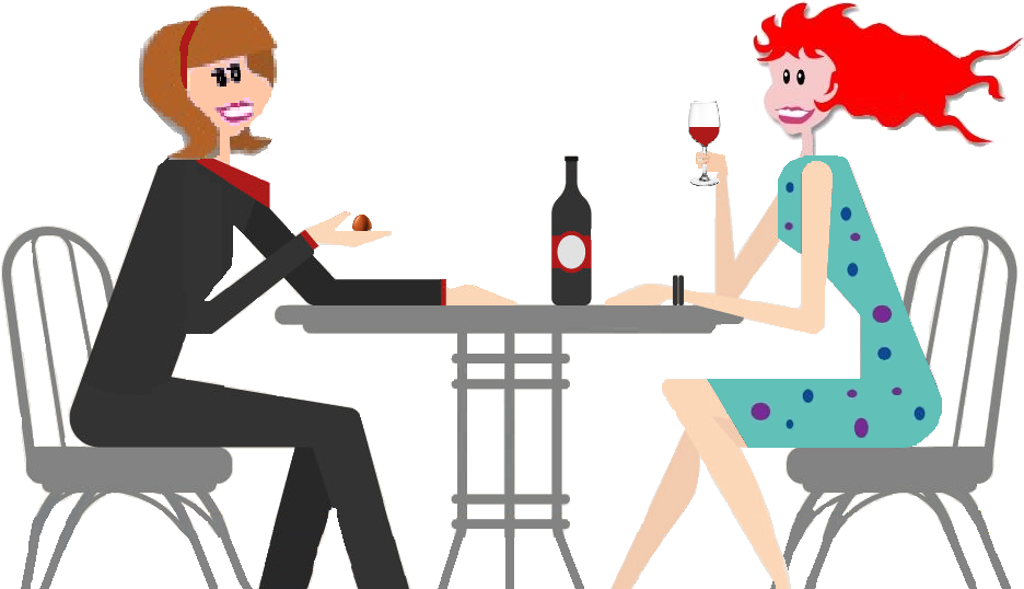 Wine 'n' Chocolate - Cartoon (948x948)