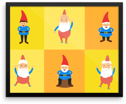 Gnomes Framed Poster - Cartoon (600x600)