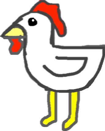 Chicken - Chicken - Cartoon (343x428)