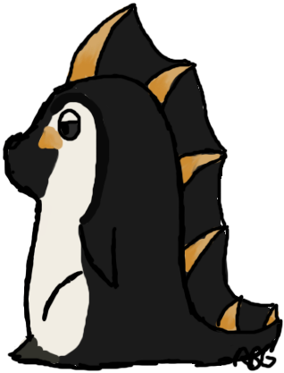 318 X 417 2 - Penguin Dinosaur (318x417)