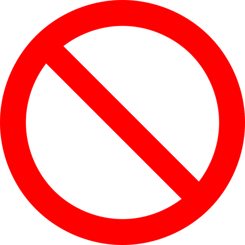 Opt-out Fee - Not Allowed Sign (500x500)