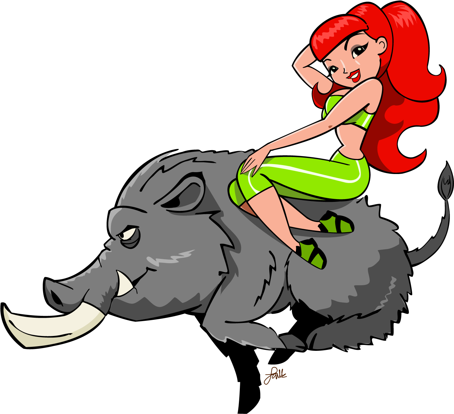 Blackboar-pinup - Cartoon (1501x1370)