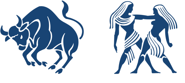 Taurus And Gemini - Taurus Clipart (600x284)