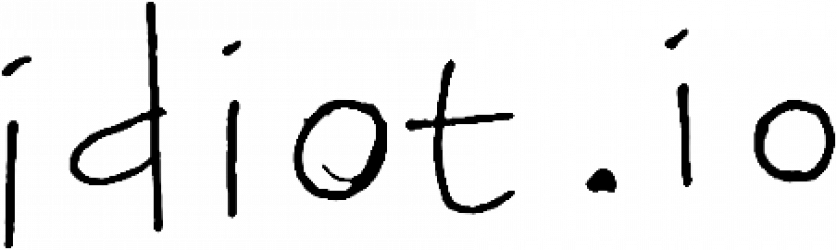 Idiot - Io - Calligraphy (837x250)