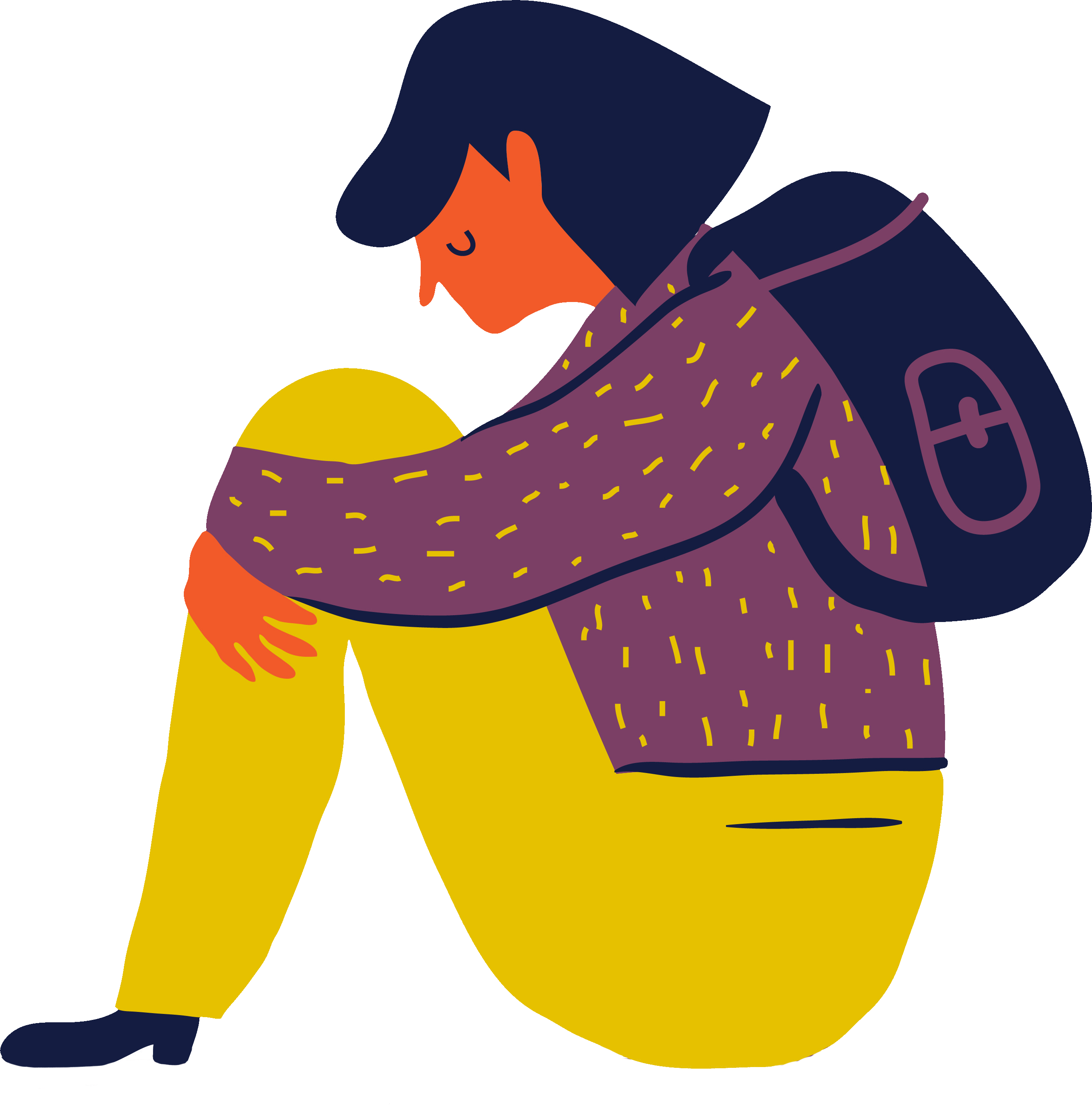 Sadness Illustration (2733x2766)