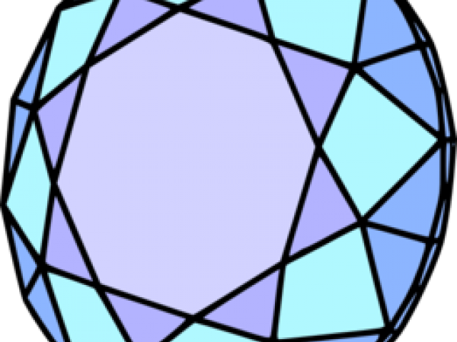 Circle Clipart Diamond - Diamond Wireframe (640x480)