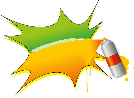 Spray Can, Graffiti, Graphically, Mural - Cartoon Deo Spray Can (463x340)