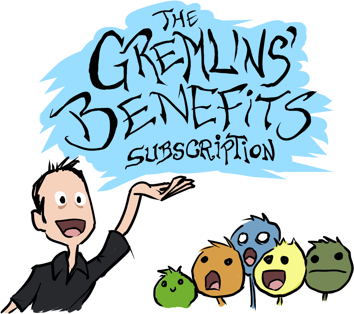 The Gremlin's Benefits Subscription - Cartoon (1327x1105)