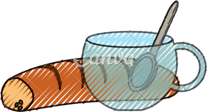 Cup With Spoon Vector Illustration - Cup With Spoon Vector Illustration (800x800)
