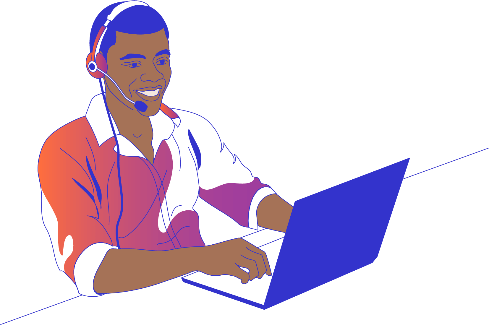 Workjam's Digital Workplace Provides Call Centers With - Cartoon (1940x1099)