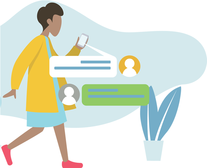 Flexible Work Community - Illustration (700x622)