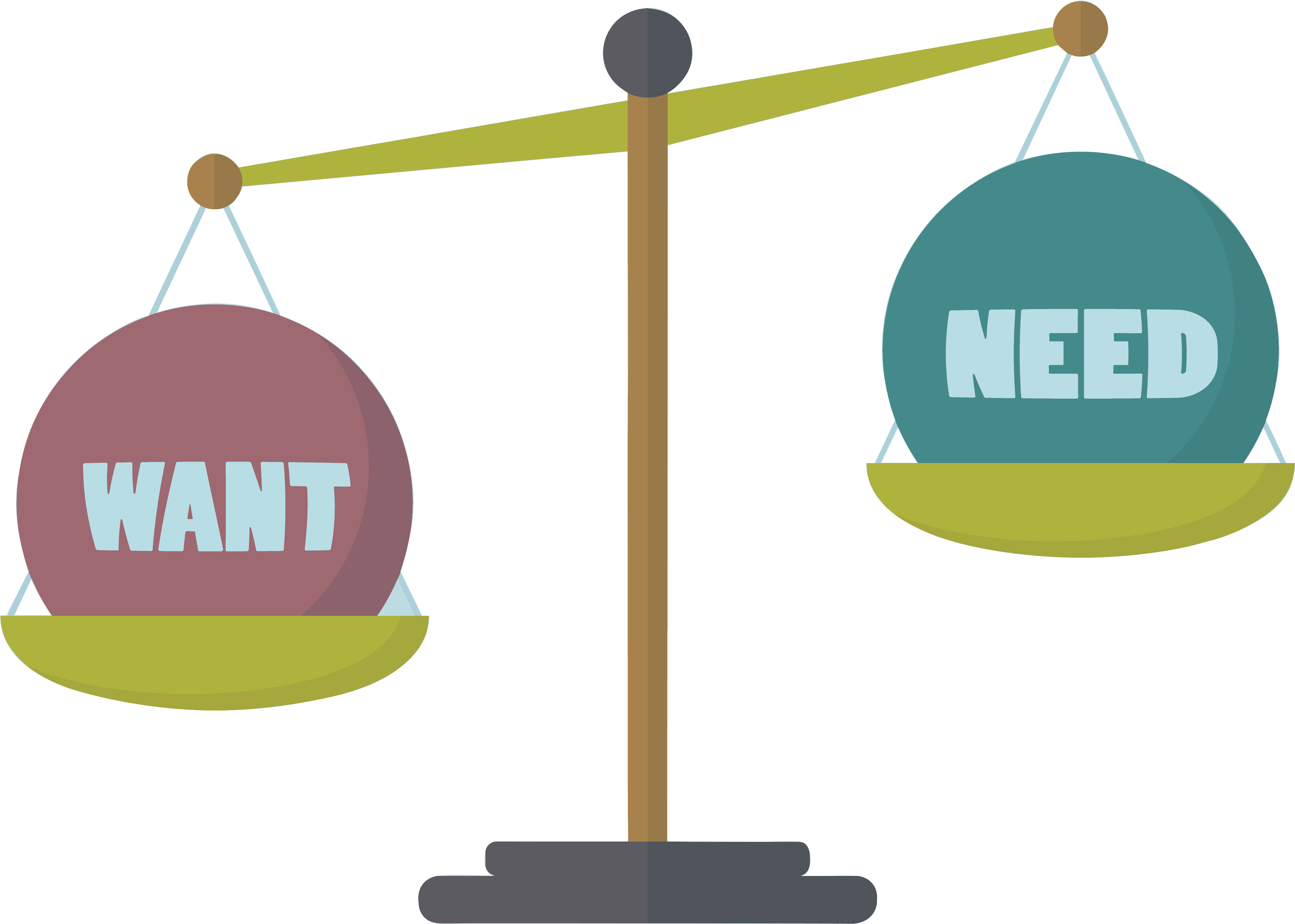 Needs And Wants Illustration (4404x3217)