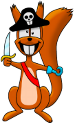 Chipper The Squirrel - Cartoon (400x400)