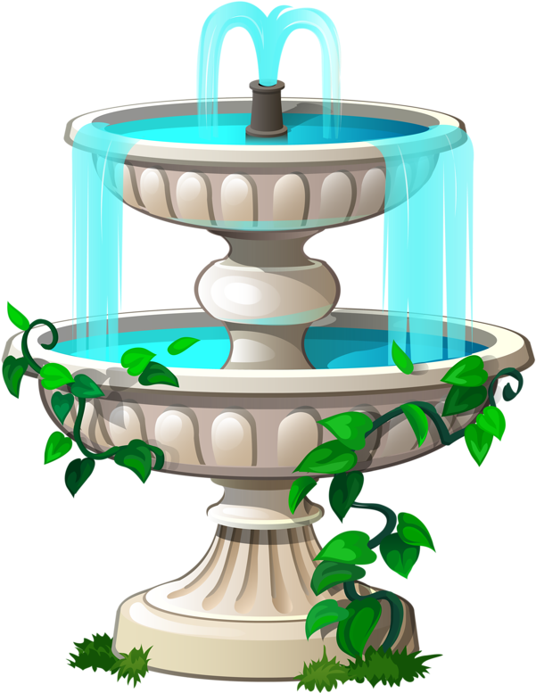 Simple Water Fountain Drawing (637x800)