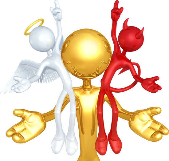 Conscience Angel And Devil - Shoulder Angel (550x523)