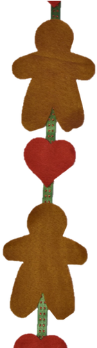 Gingerbread Bunting - Cross (500x500)