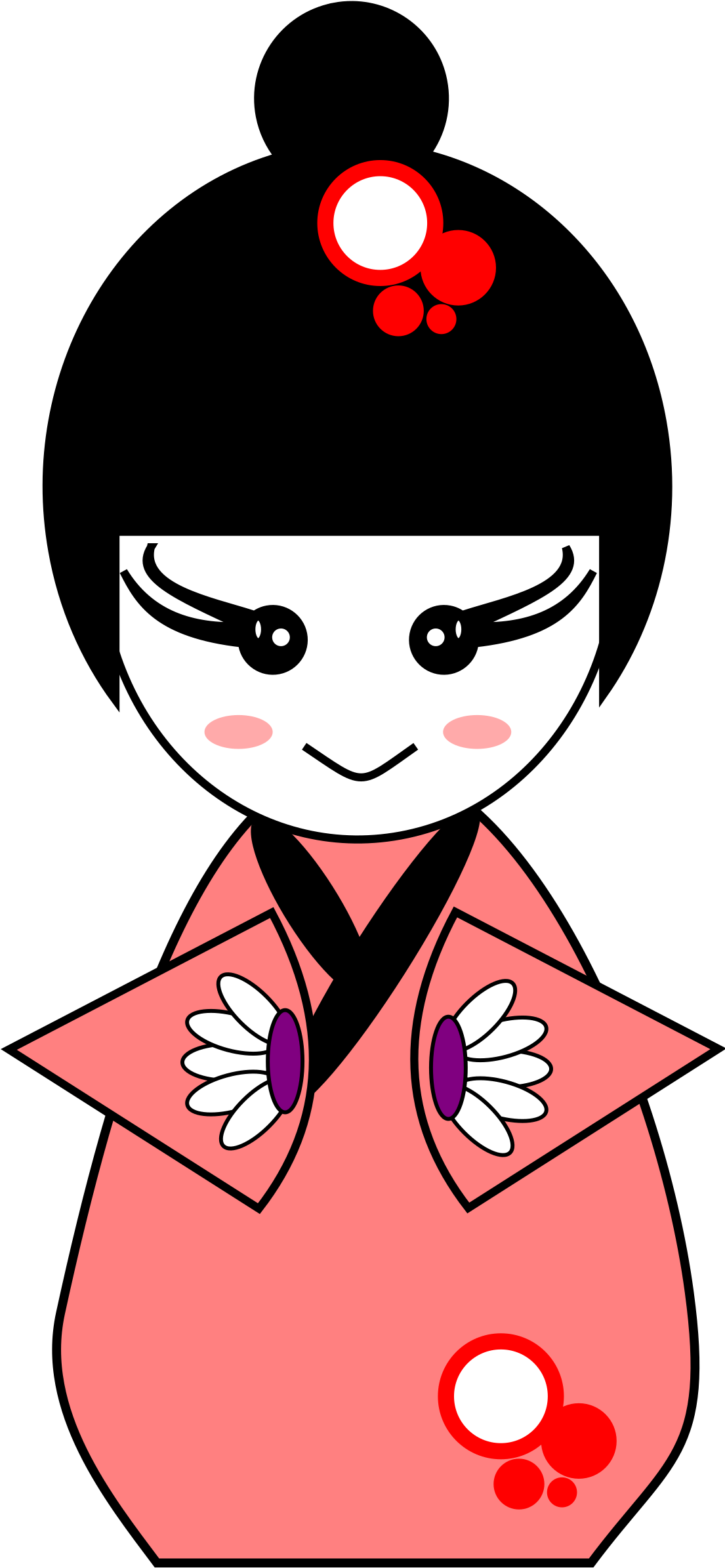 Doll - Notebook With Geisha Doll (1107x2400)