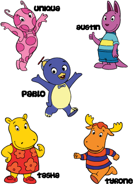 Backyardigans Color Logo Vector - Backyardigans And Their Names (400x400)