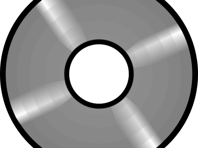 Compact Disk Clipart Black And White - Circle (640x480)