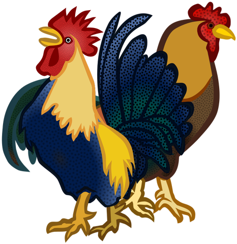 Rooster Clipart Two - Rooster Drawing (485x500)