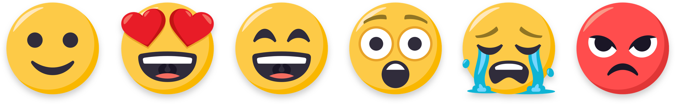 Buttons By Sharethis Mobile - Reaction Buttons (2216x344)