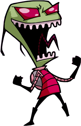 Zim2 - - Invader Zim Laughing (400x500)