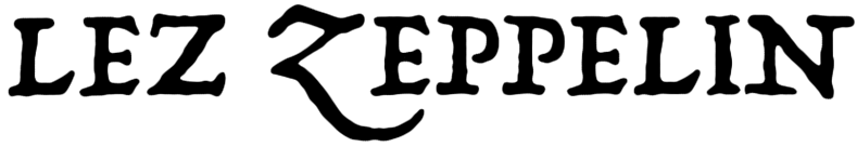 Lez Zeppelin Image - Calligraphy (800x310)