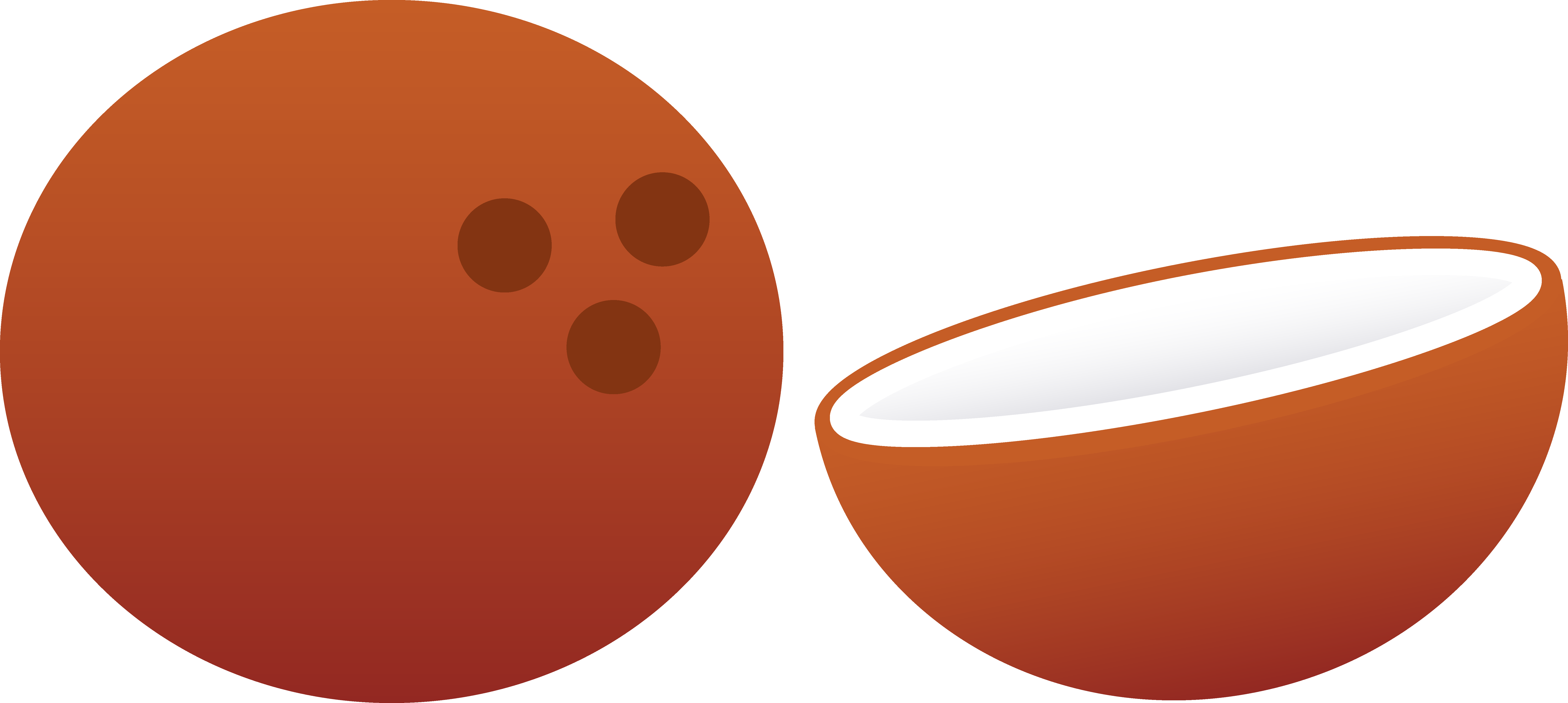 Whole Coconut Clip Art - Circle (7648x3428)
