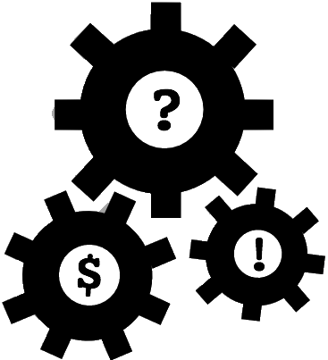 Monetization - Black And White Mechanical Clipart (367x403)