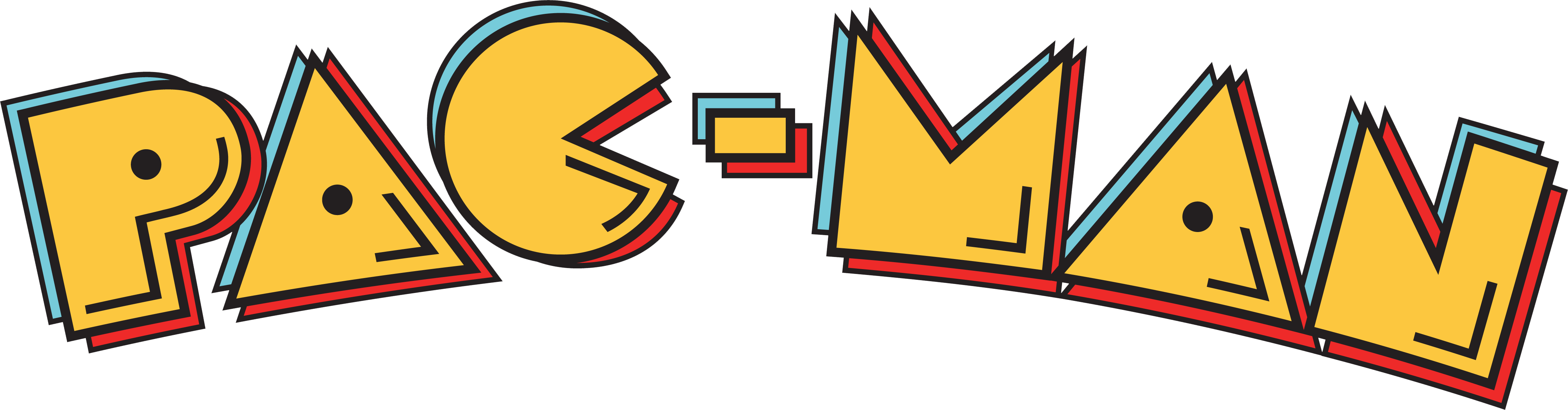 Pac-man Logo - Pac Man Arcade Logo (4530x1184)