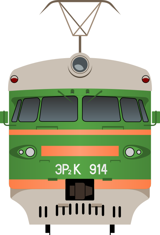 Clipart - Er2k - Train Front View Vector Png (546x800)