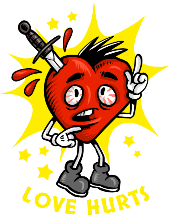 Love Hurts - Cartoon (539x700)