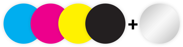 Cmyk And Metallic Silver Ink - Circle (746x227)