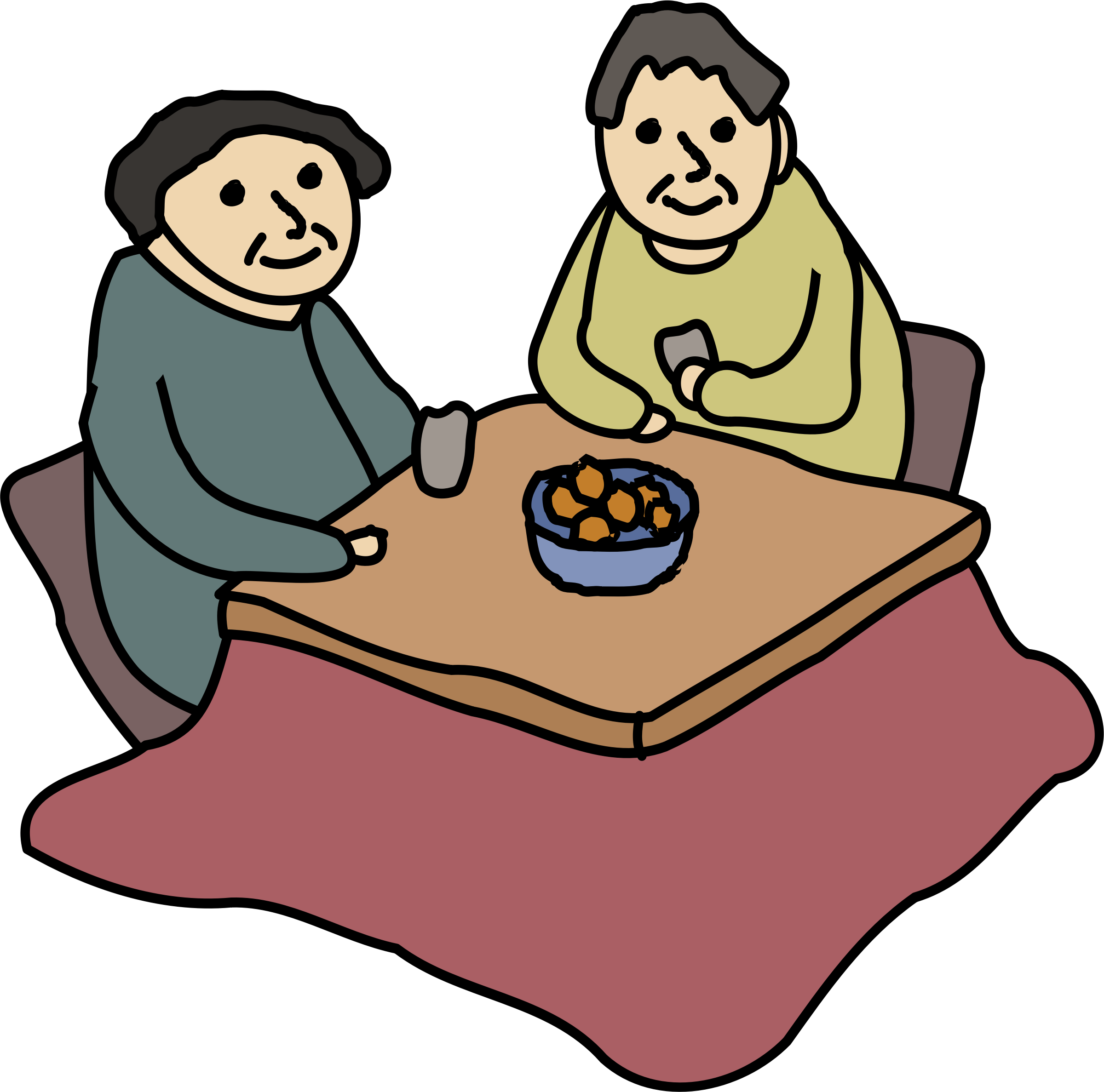 Heated Table - Clip Art (2400x2375)